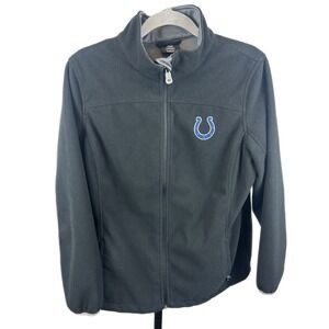 Indianapolis Colts NFL Fleece Jacket Full Zip Black Women's Size Medium